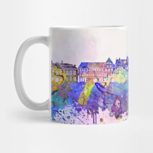 Aalborg skyline in watercolor background Mug